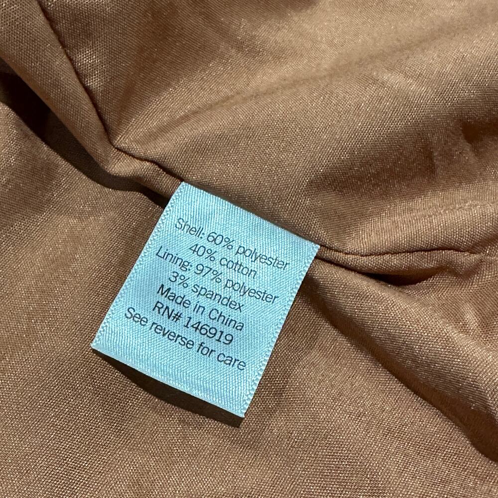 Nine West Women's Mocha Textured Knit Asymmetrical Zip Pockets Moto Jacket Small - Picture 7 of 10